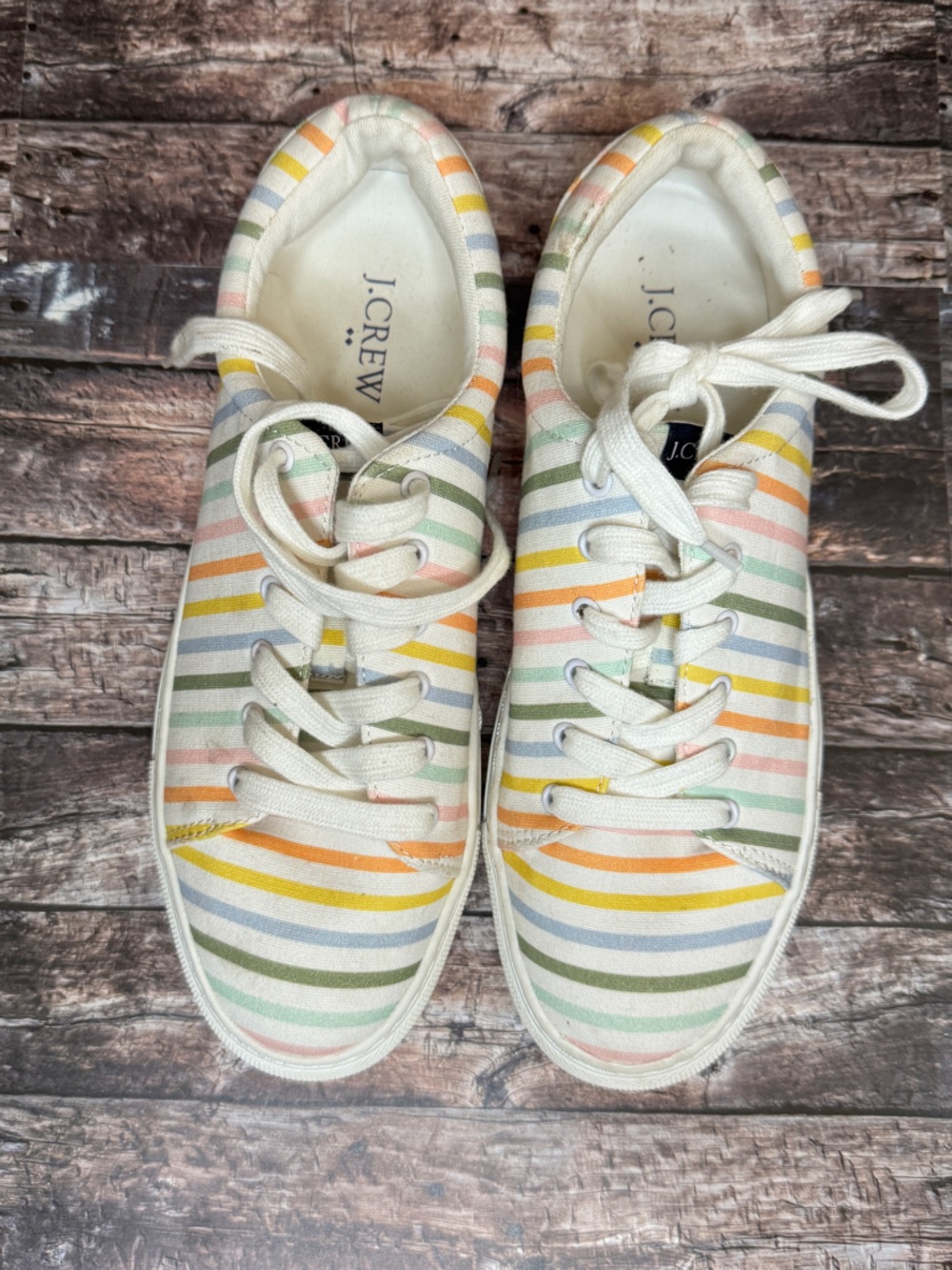 J. Crew women’s striped sneaker